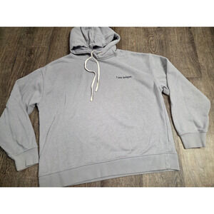 Fabletics Gray I AM UNIQUE Sterling Pullover Hoodie Medium Sweatshirt